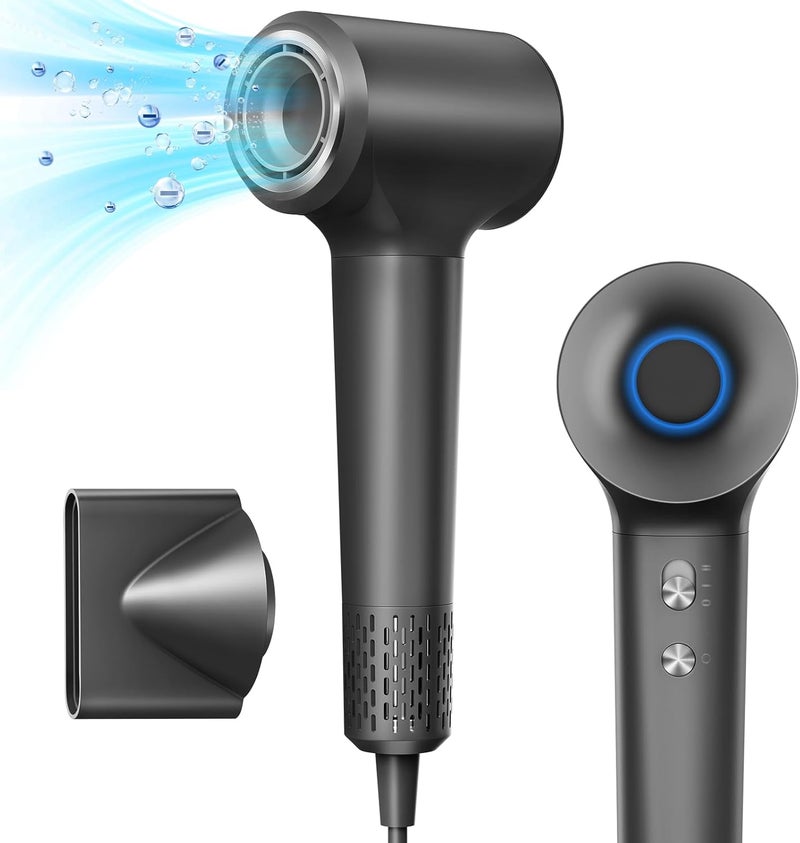 HZD Hair Dryer, Ionic Blow Dryer, 1500W High-Speed Hairdryer with 110000 RPM Brushless Motor for Fast Drying Low Noise, 4 Temps & 2 Speeds with Magnetic Nozzle - Image 1
